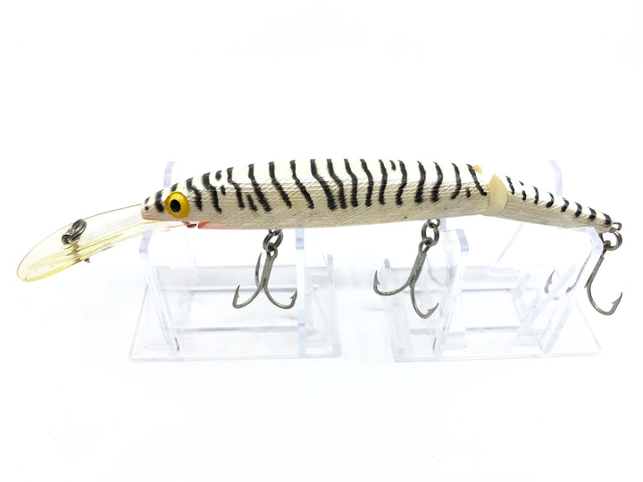 Vintage Rebel Spoonbill Jointed Minnow Zebra Pattern