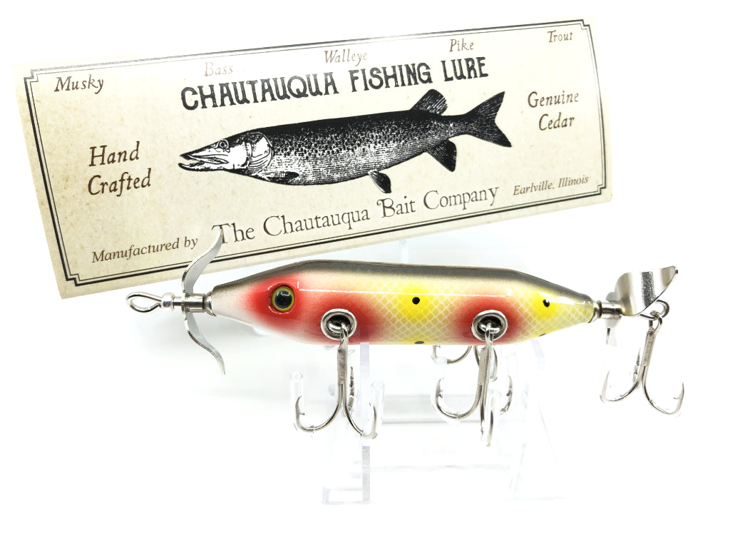 Chautauqua Special Order Wooden 5 Hook Minnow in Strawberry Color
