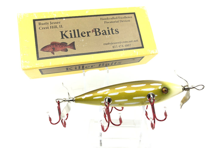 Rusty Jessee Killer Baits Model 150 Five Hook Minnow in Northern Pike Color 2017