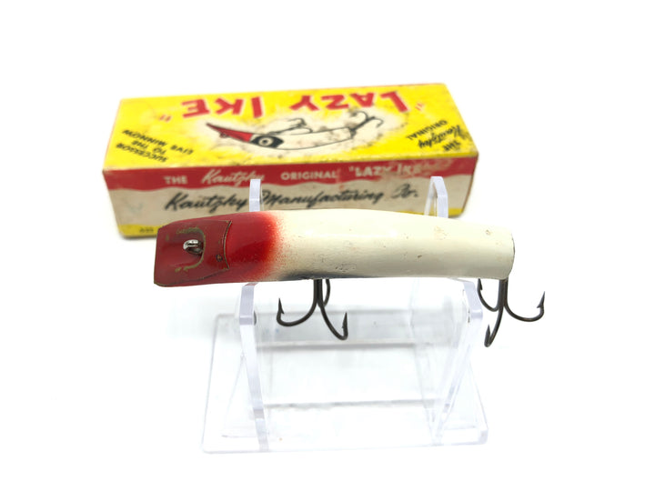 Kautzky Lazy Ike KL-31 Large Red White Wooden Ike with Box Vintage Set