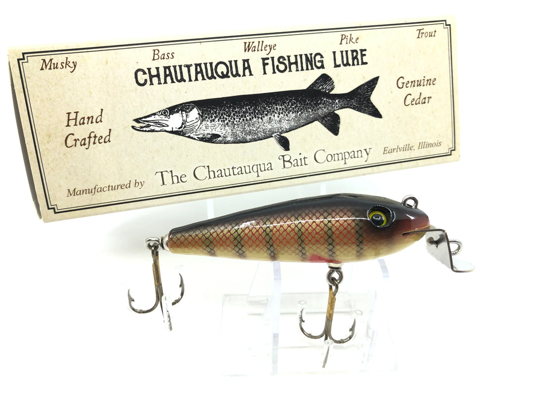 Chautauqua Wooden Wiggler Red Perch Color Custom Lure