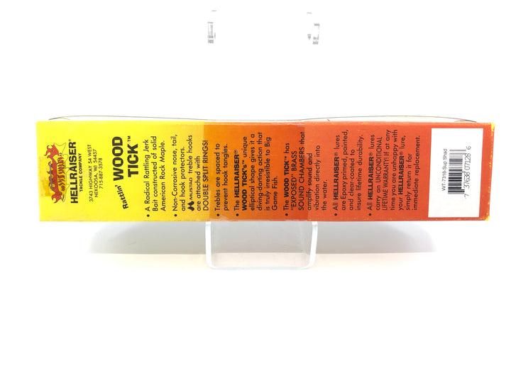 Hellraiser Wood Tick Musky Lure 7" Super Shad Color New in Box Old Stock