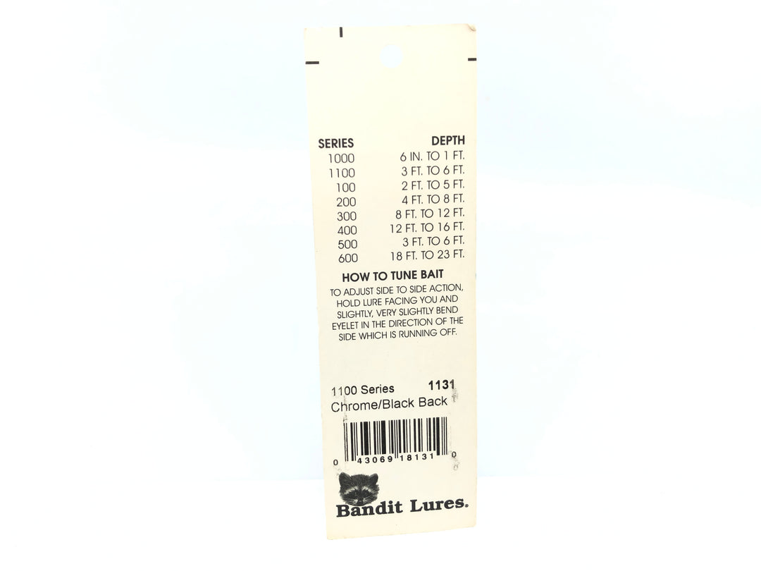 Bandit 1100 Series 1131 Chrome Black Back Color New on Card
