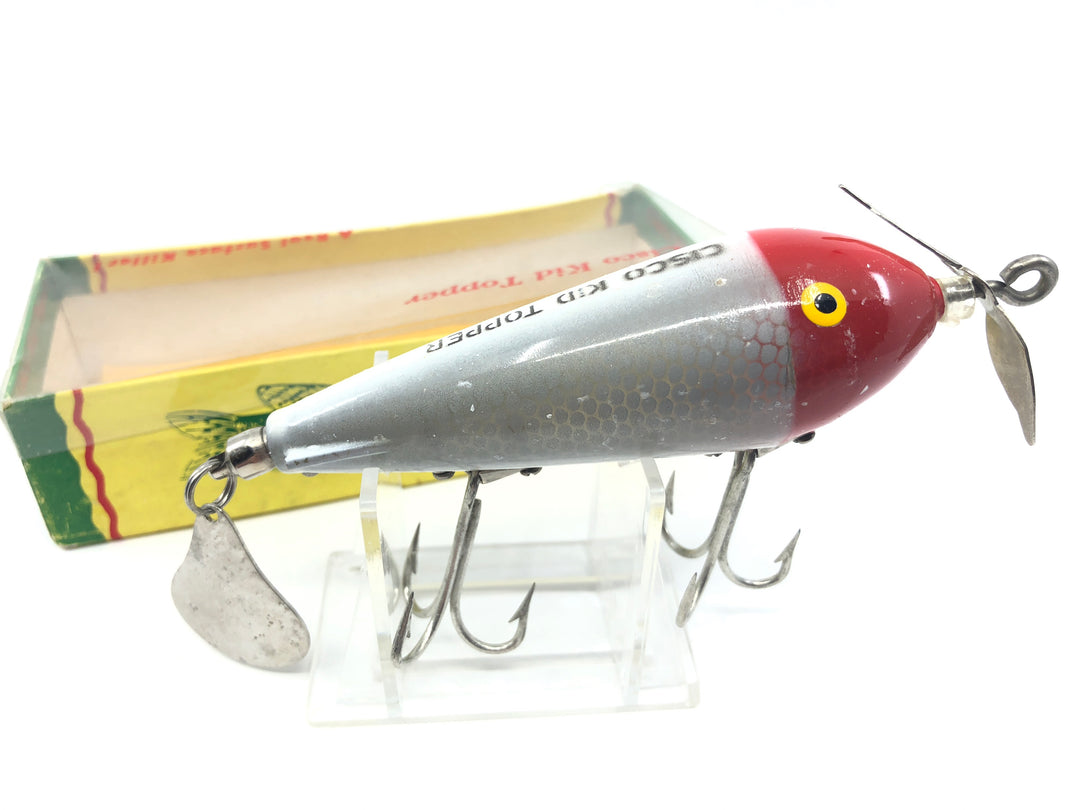 Cisco Kid Topper Flaptail Red White Scale Color Musky Lure with Box Old Stock