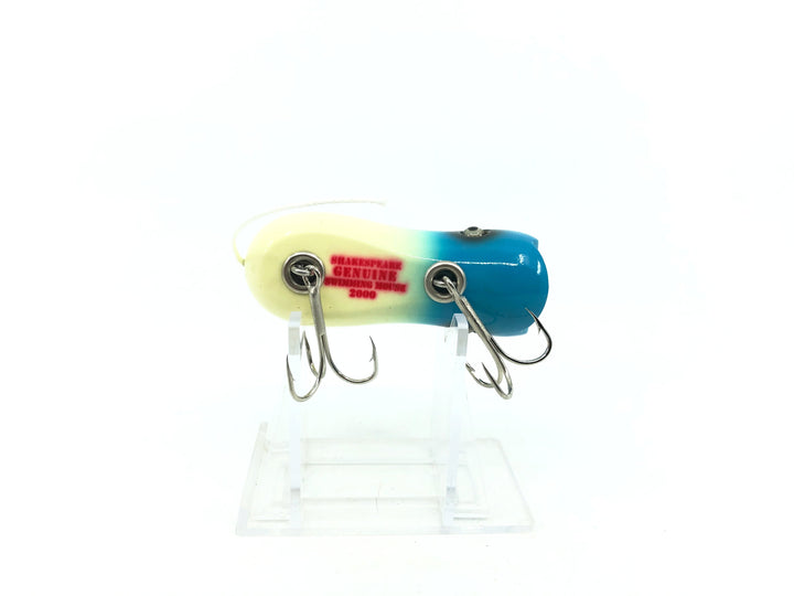 Shakespeare Swimming Mouse, 2000 Reissue, White Blue Color