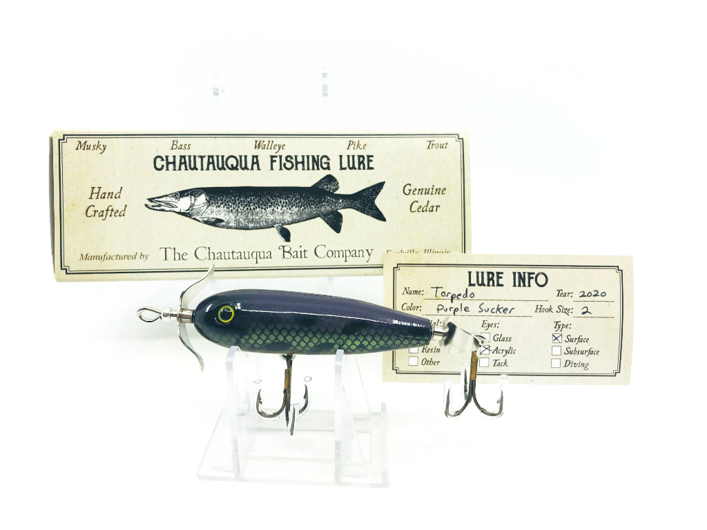 Chautauqua Special Order Wooden Torpedo in Purple Sucker Color 2020