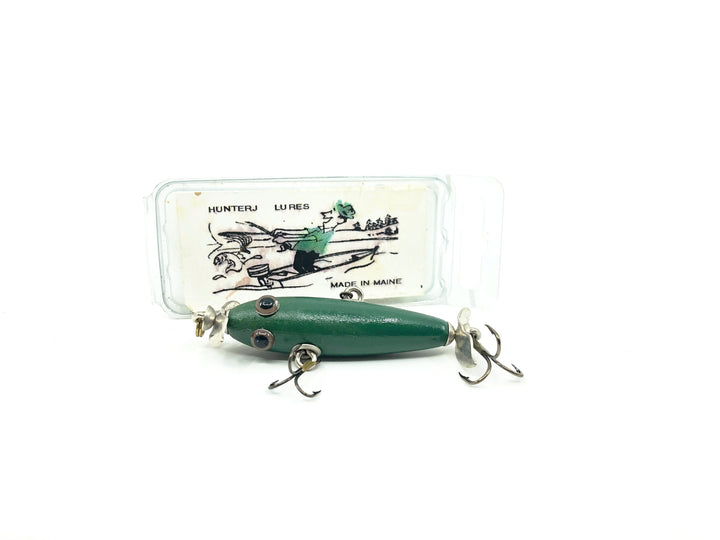 HunterJ Lures 3 Hook Minnow, Green Color with Box - Maine Lure