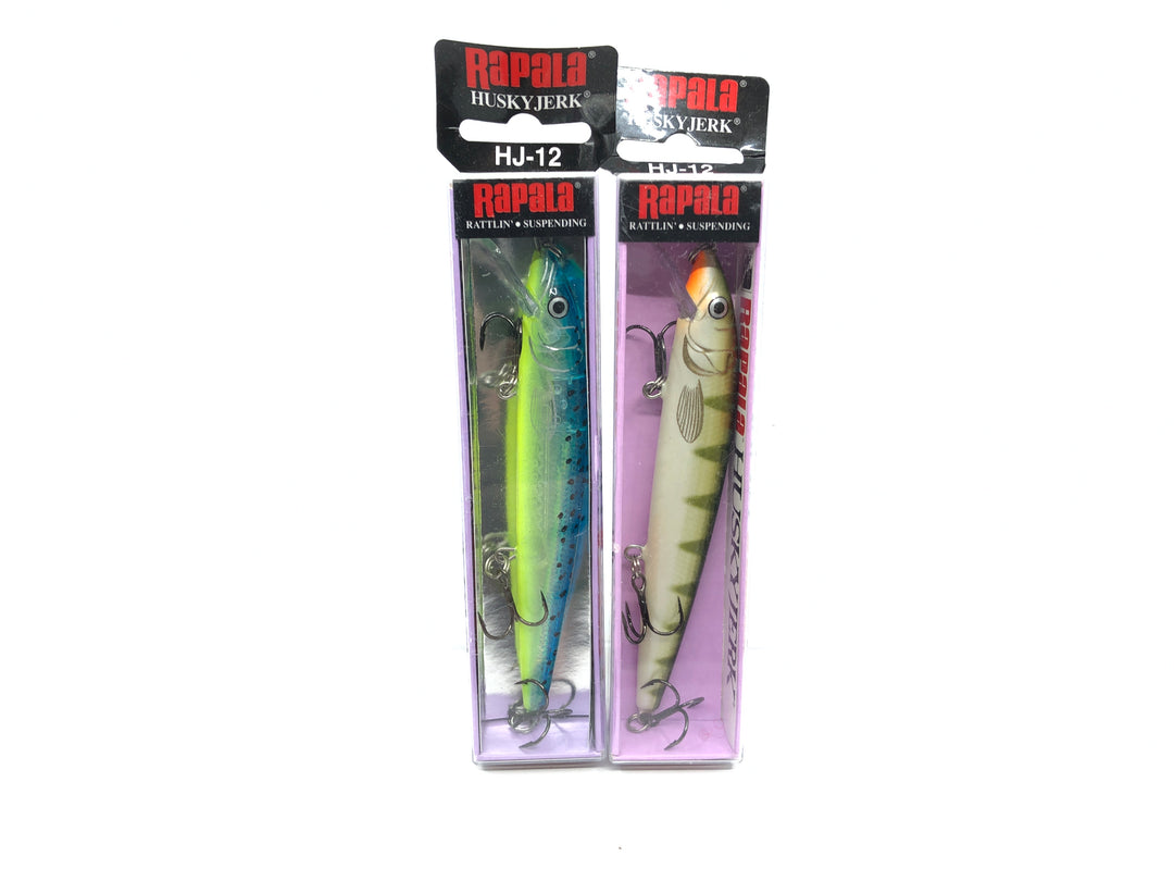 Rapala Husky Jerks HJ-12 YP and HJ-12 GBM New in Box Lot of Two