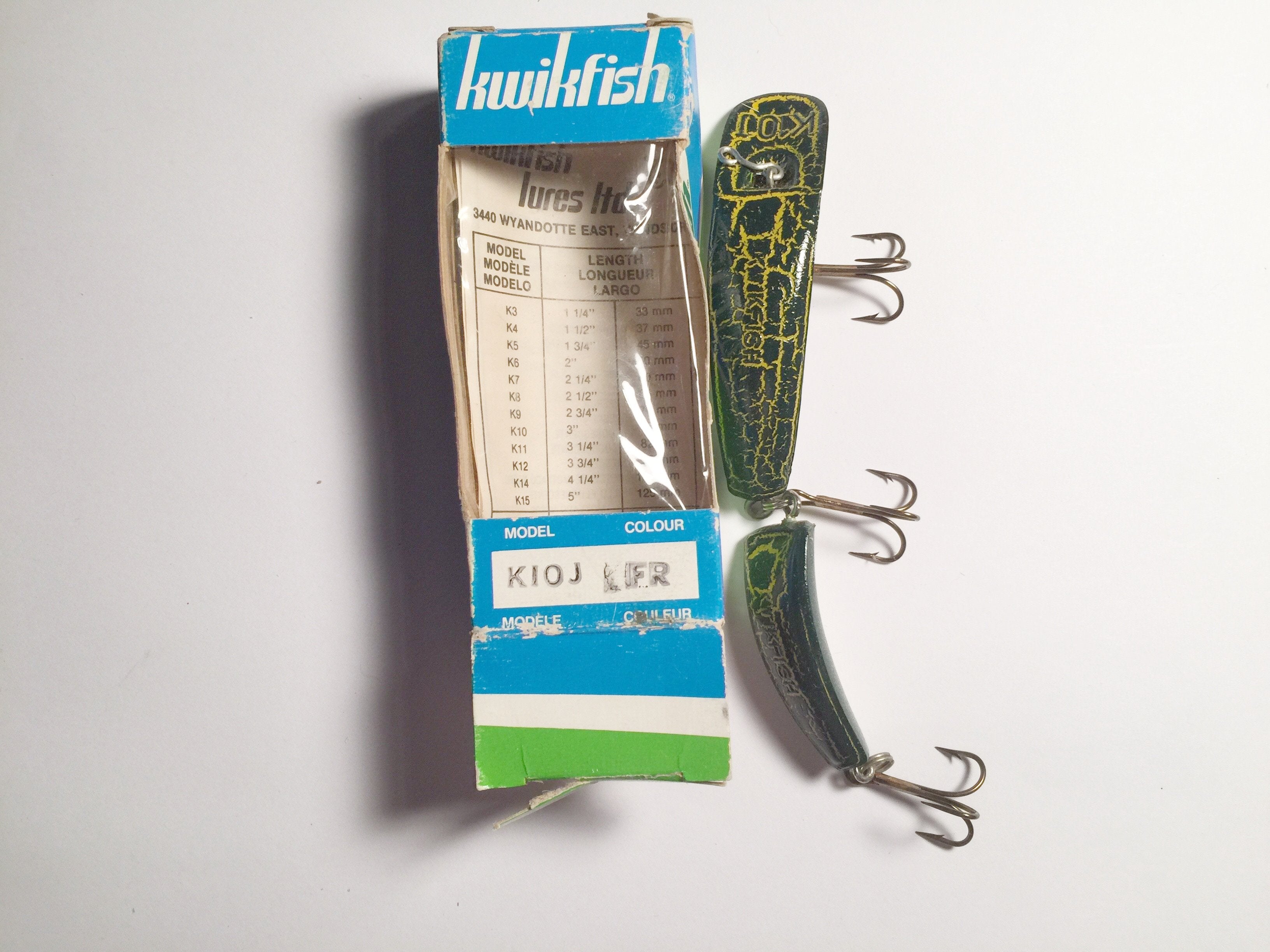 thumbnail interactive-video image 1 of NOS Vintage Canadian Kwikfish K7 Crankbait – Color PS – Original Plastic Freshwater Fishing Lure 1 of 6