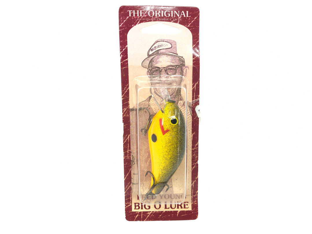 Cotton Cordell Fred Young Original Big O Wooden Lure Sunrise Craw Color on Card
