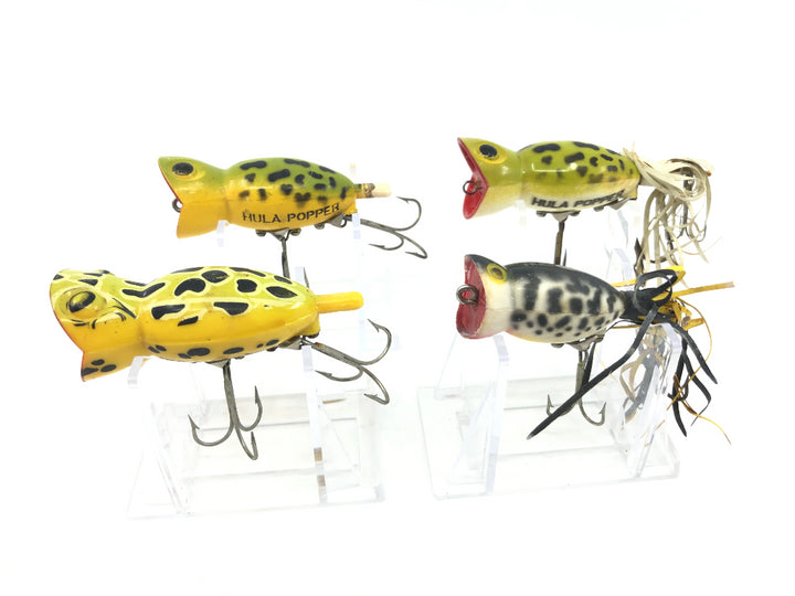 Lot of Four Arbogast Hula Poppers Great Colors