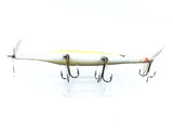 Chautauqua Glass Eye Wooden Topwater Gar with Tail Lure Rainbow Color