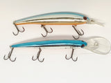 Two Large Unmarked Blue and Orange 