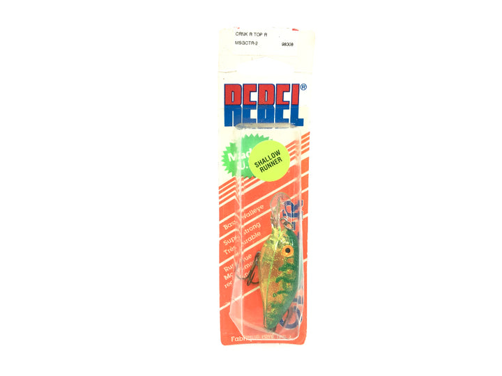 Rebel Crank-R Shallow Runner Transparent Perch Color New on Card Old Stock
