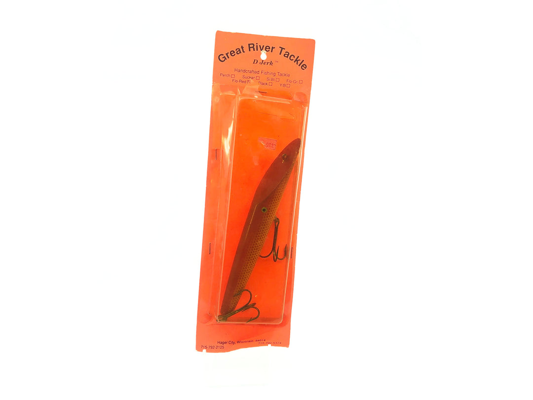 Great River Tackle D Jerk Musky Bait in Flo-Red Color