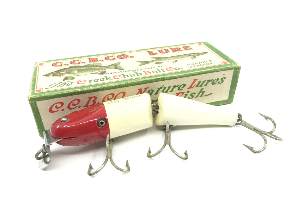 Creek Chub Jointed Pikie Minnow 2602 White and Red Color with Box