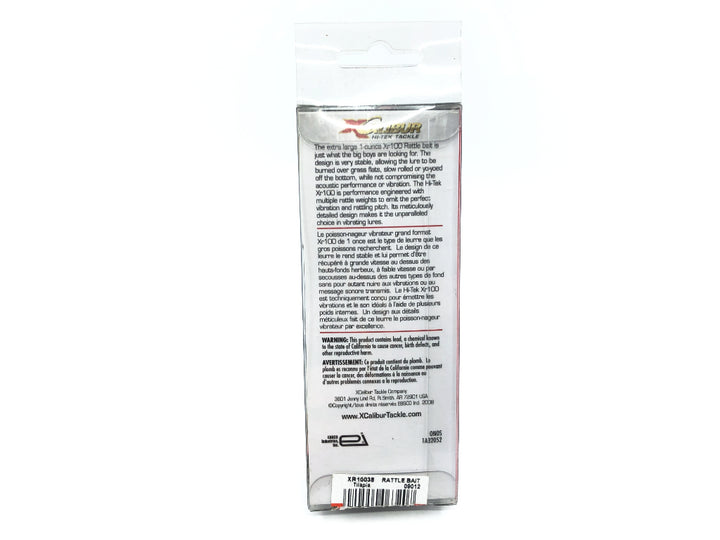 XCalibur XR100 Tilapia Color New in Box Rattle Bait Lipless Lure