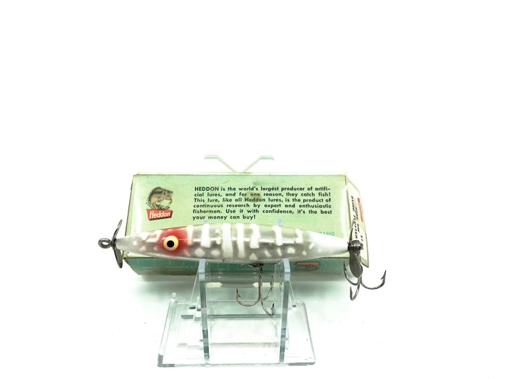 Heddon Dying Flutter 9205 RW White/Red Eye Color with Box