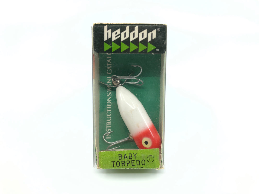Heddon Baby Torpedo Red and White New in Box Old Stock
