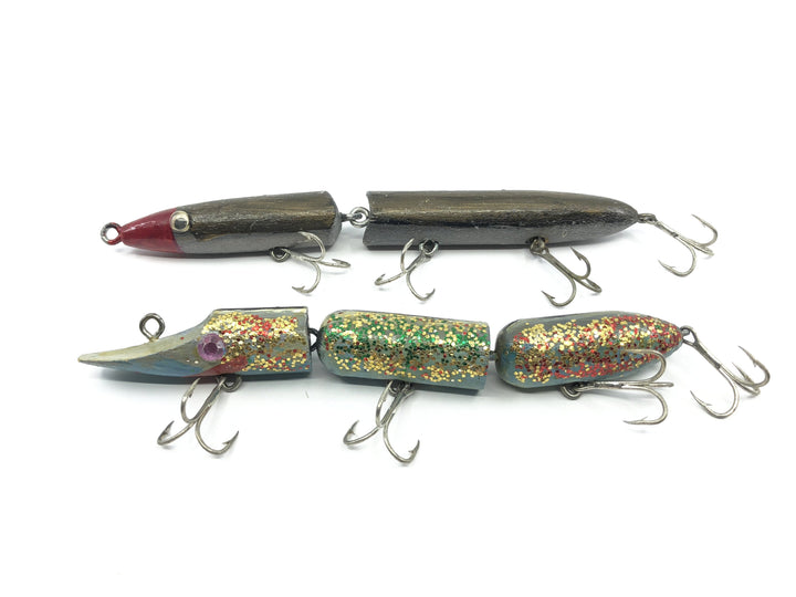 Two Folk Art Jointed Vamp Lures