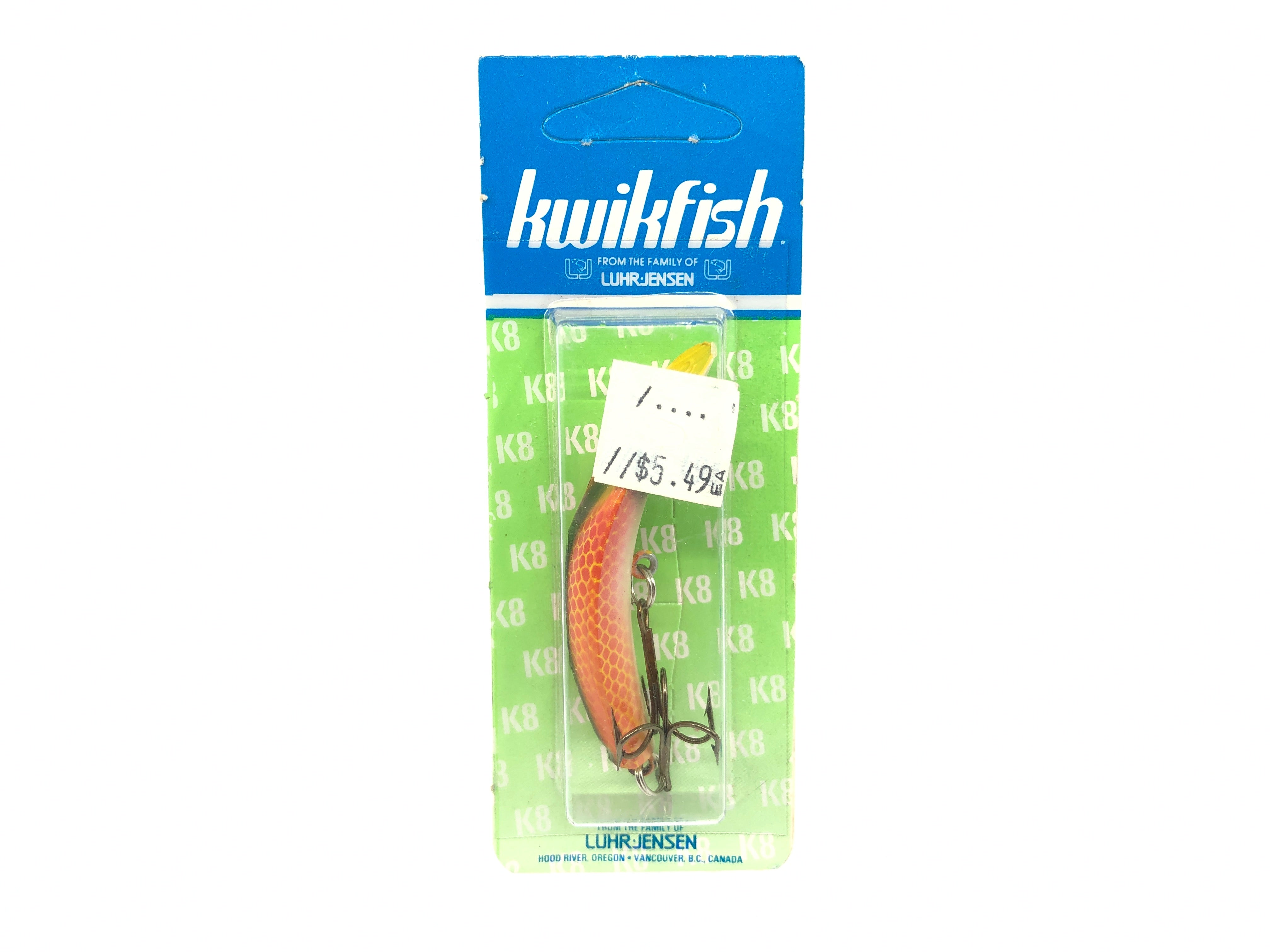 Kwikfish K8 Color 790 Yellow Red Scale (YRS) New on Card Old Stock – My ...