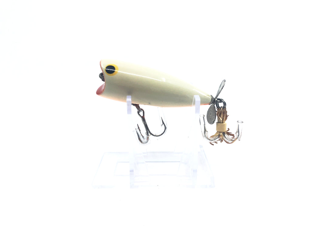 Bagley Pop'N B-2 Lure Pearl White with Orange Belly Color