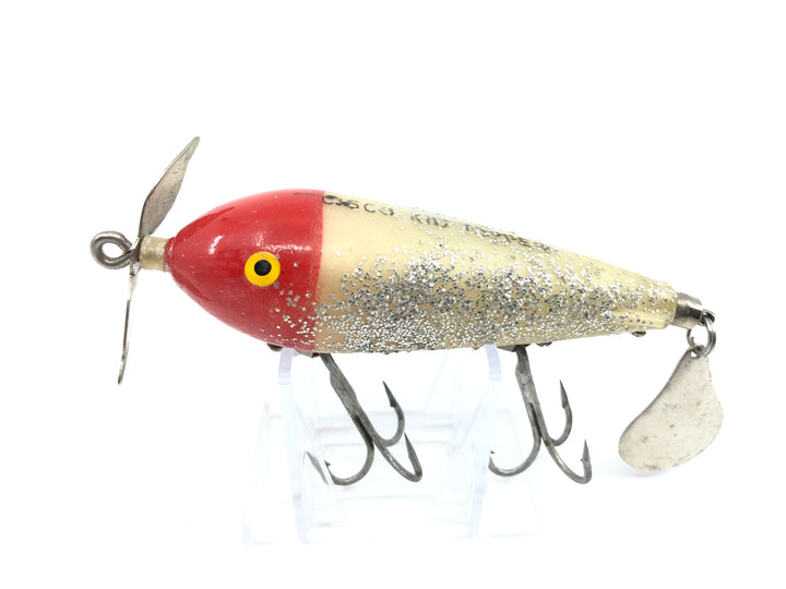 Cisco Kid Topper Flaptail Red Head White Flitter Body Color Musky Lure