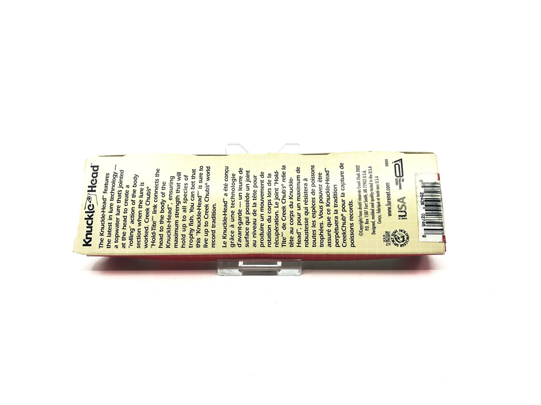 Creek Chub Knuckle-Head Red White Color Darter Yellow Spotted Color with Box New Old Stock