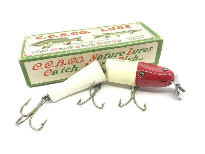 Creek Chub Jointed Pikie Minnow 2602 White and Red Color with Box