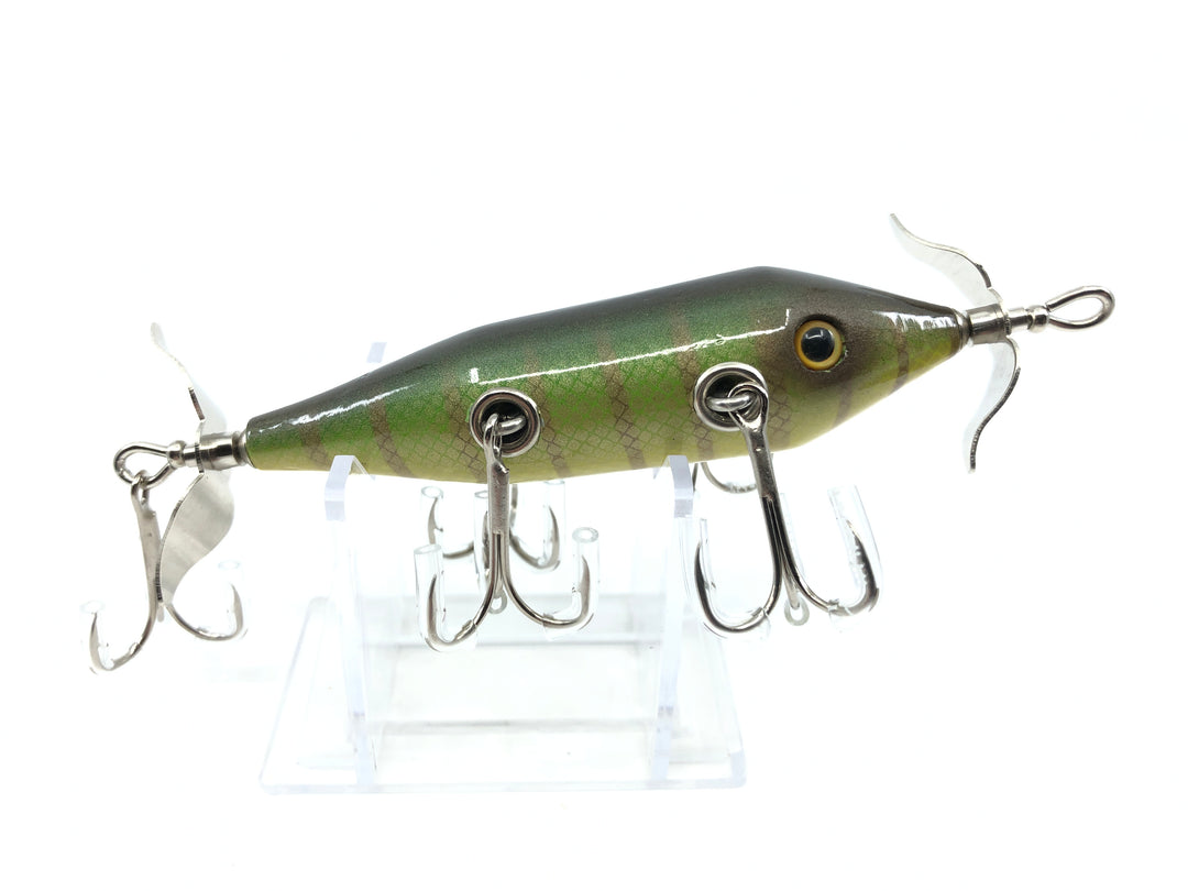 Chautauqua Special Order Wooden 5 Hook Minnow in Yellow Perch Color