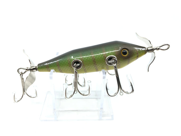 Chautauqua Special Order Wooden 5 Hook Minnow in Yellow Perch Color