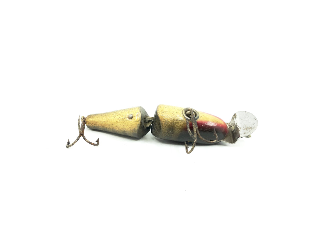 Creek Chub 2700 Baby Jointed Pikie Minnow in Pikie Color Wooden Lure Glass Eyes
