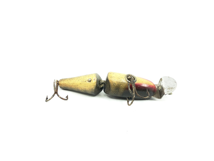 Creek Chub 2700 Baby Jointed Pikie Minnow in Pikie Color Wooden Lure Glass Eyes