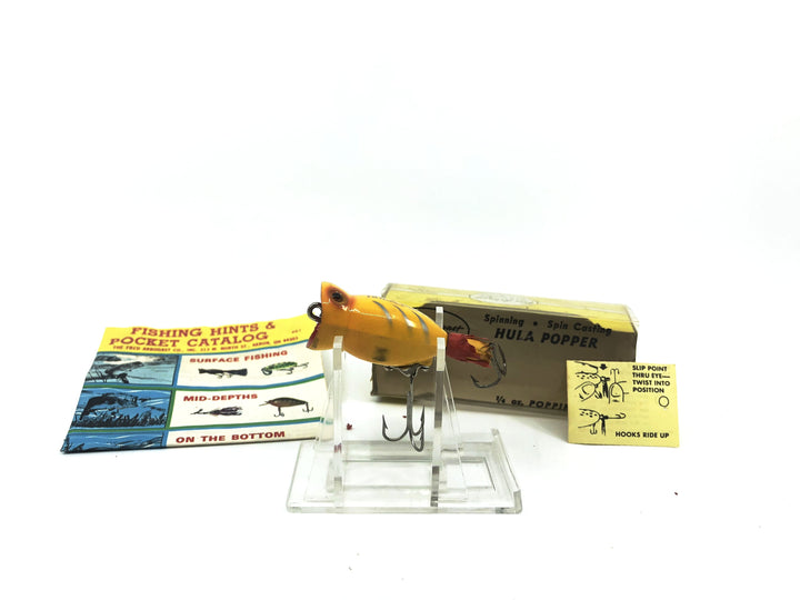 Vintage Arbogast Hula Popper Yellow Shore with Box and Paperwork