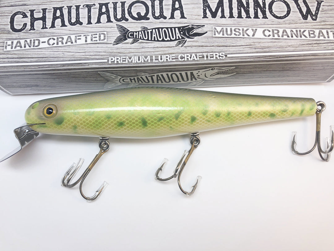 Chautauqua 8" Musky Minnow Special Order "Radioactive" Color
