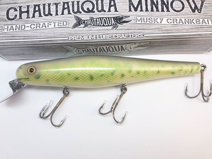 Chautauqua 8" Musky Minnow Special Order "Radioactive" Color