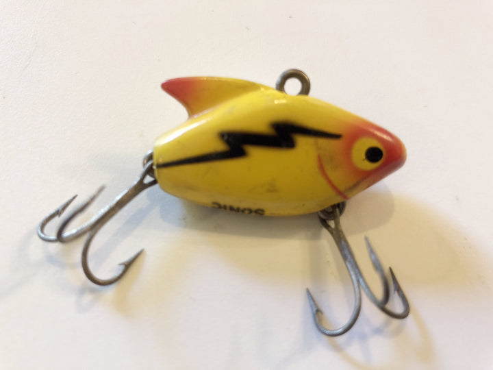 Heddon Sonic Yellow with Black Lightning Bolt Color