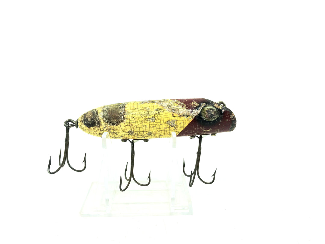 South Bend Bass Oreno, Pressed Eyes, White/Red Head Color