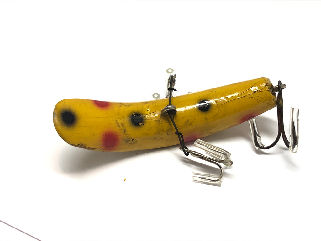 Leurre Ancien Helin Flatfish S3 – 1933, Bois, 3 1/2 Pouces – Collection