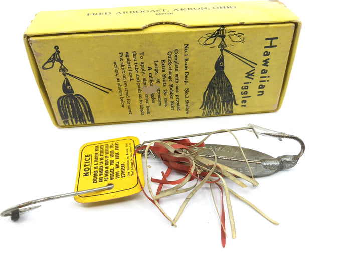 Arbogast Hawaiian Wiggler with Box with Extra Hook and Tag