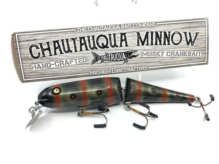 Jointed Chautauqua 8" Minnow Musky Lure Special Order Color "Black Cobra"