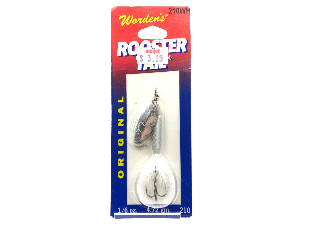 Worden's Rooster Tail 210 WH White New Old Stock