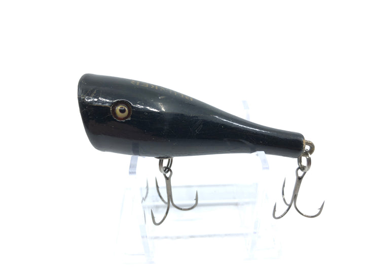 Creek Chub 3200 Plunker in Black Color 3213 Wooden Lure Glass Eyes