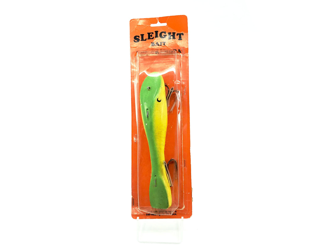 Sleight Bait Grandpa Green Yellow Orange Belly Musky Lure New on Card Old Stock