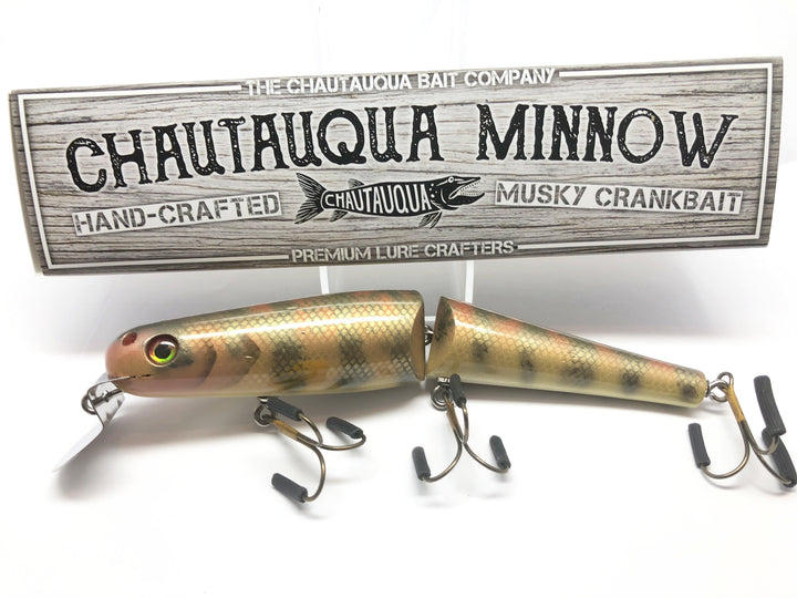 Jointed Chautauqua 8" Minnow Musky Lure Special Order Color "HD Red Perch"