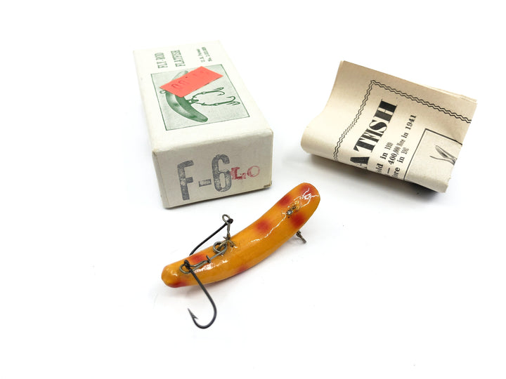 Vintage Helin Flatfish F6 LO Light Orange with Box and Papers 1943
