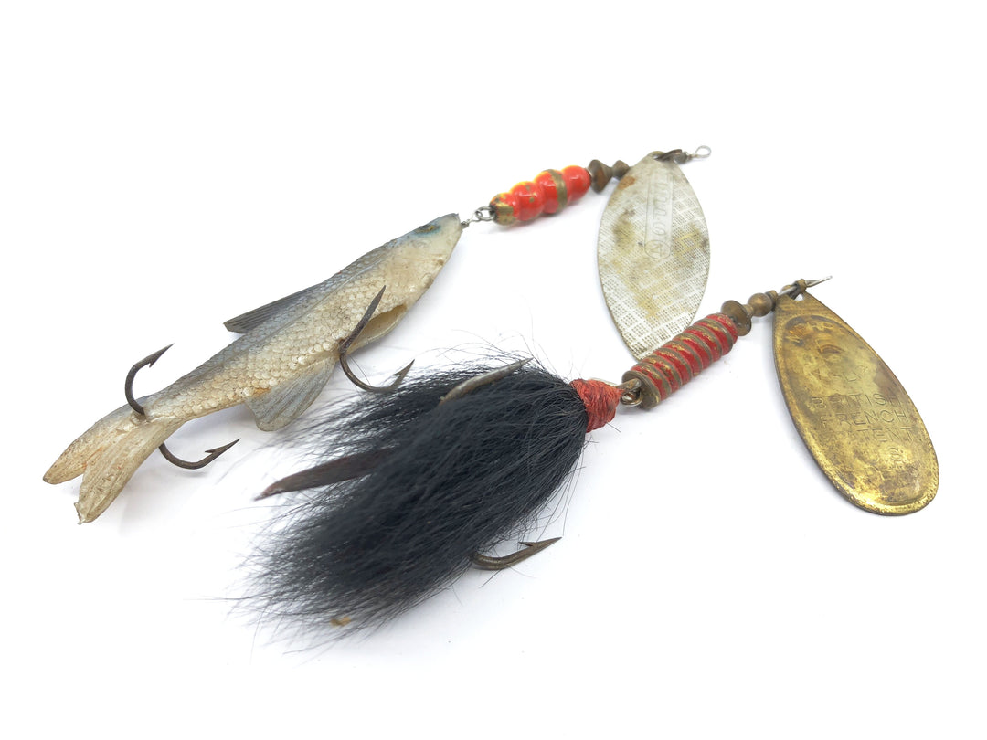Two Vintage Mepps Aglia 5 and Aglia 4 Long with Minnow