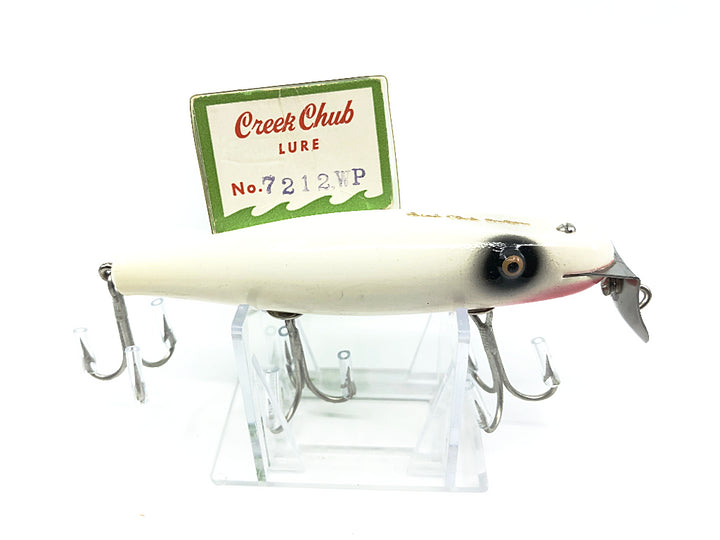 Creek Chub Surfster 7212 White with Black Eye Shadow Color with Box