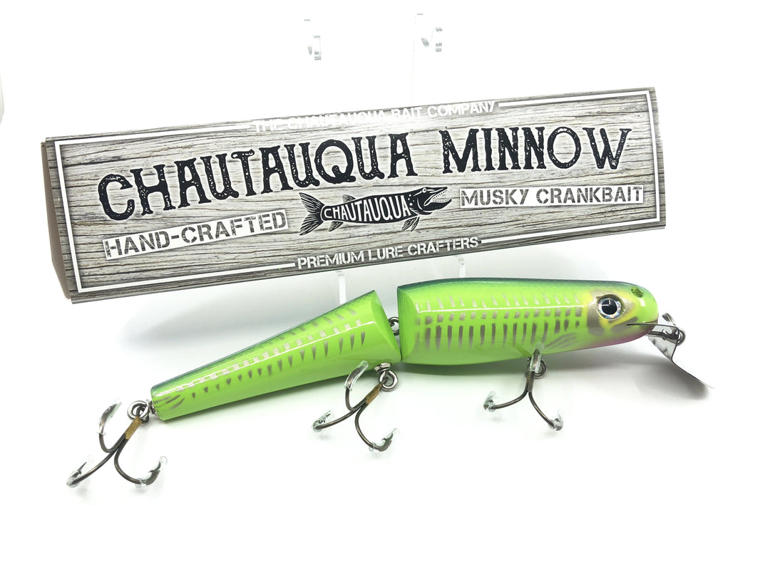 Jointed Chautauqua 8" Minnow Musky Lure Special Order Color "Green Shore"