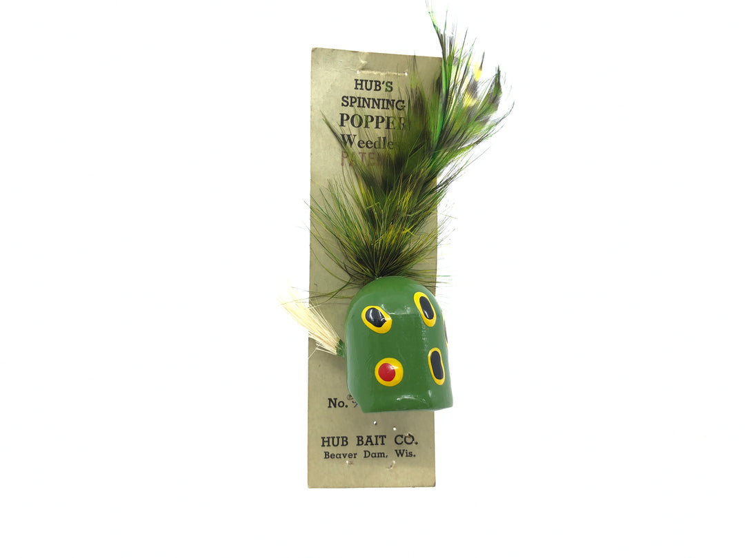 Hub Bait Co. Hub's Spinning Popper Frog Color with Card